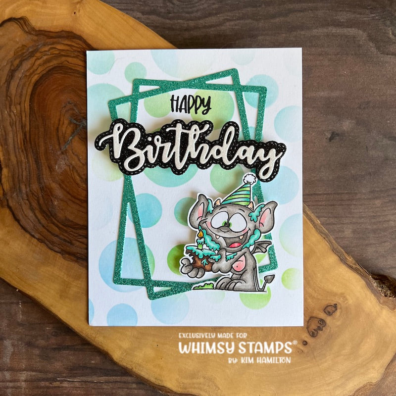 **NEW Gargoyle Birthday Clear Stamps - Whimsy Stamps