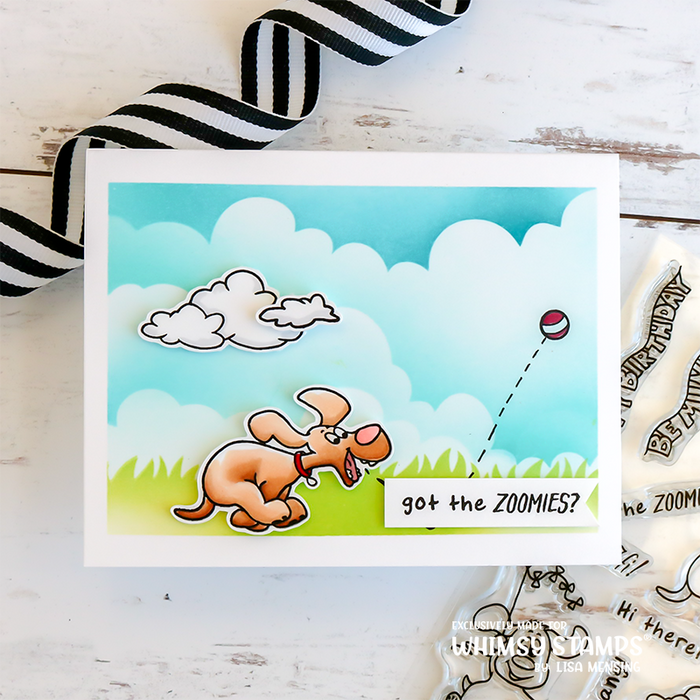 **NEW Doggie Flight Clear Stamps - Whimsy Stamps