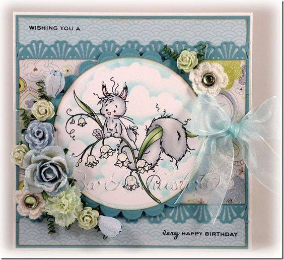 Fluffy on the Lily - Digital Stamp - Whimsy Stamps