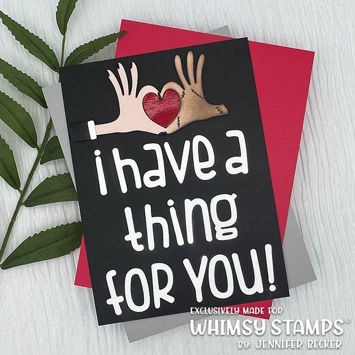 **NEW Heart Hands Die - Whimsy Stamps