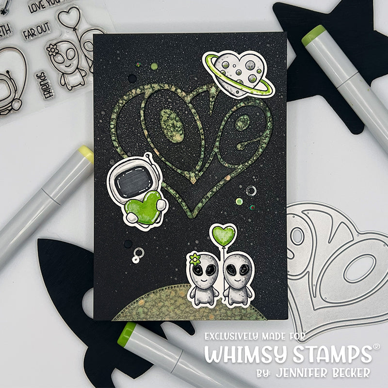 **NEW Space Moonies Clear Stamps - Whimsy Stamps