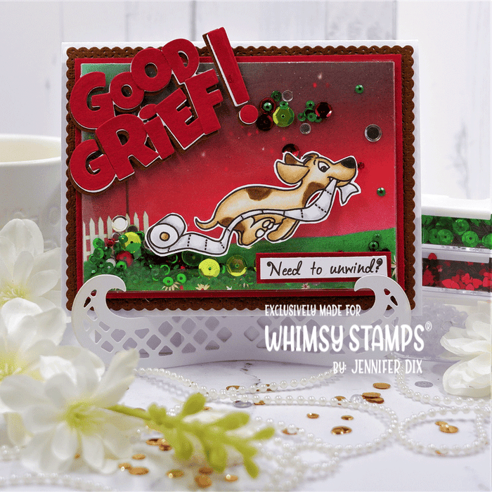 **NEW Doggie Naughty Clear Stamps - Whimsy Stamps