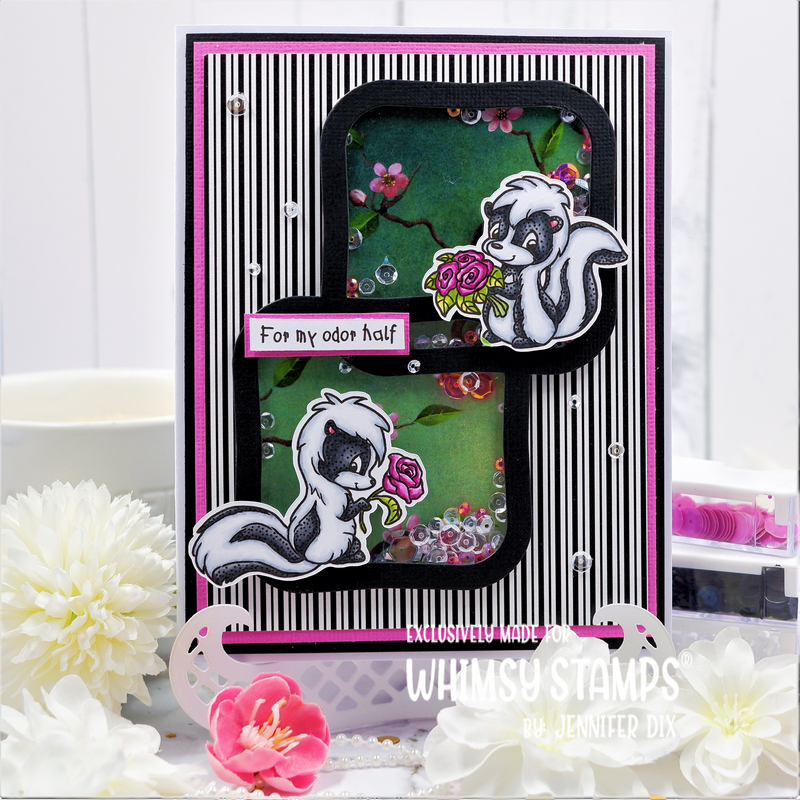 **NEW Odorable Skunks Clear Stamps - Whimsy Stamps