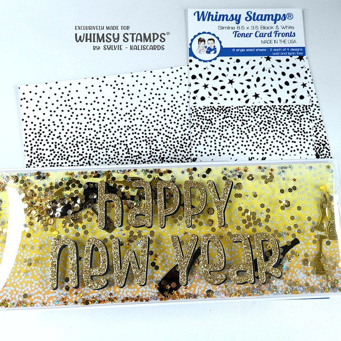 **NEW Toner Card Front Pack - Slimline Celebrations 2 - Whimsy Stamps
