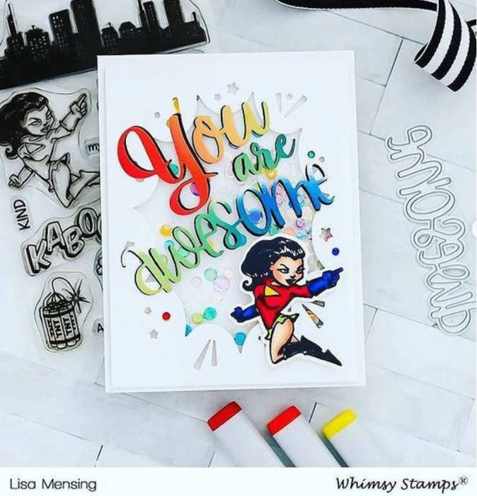 Awesome Large Word Die - Whimsy Stamps