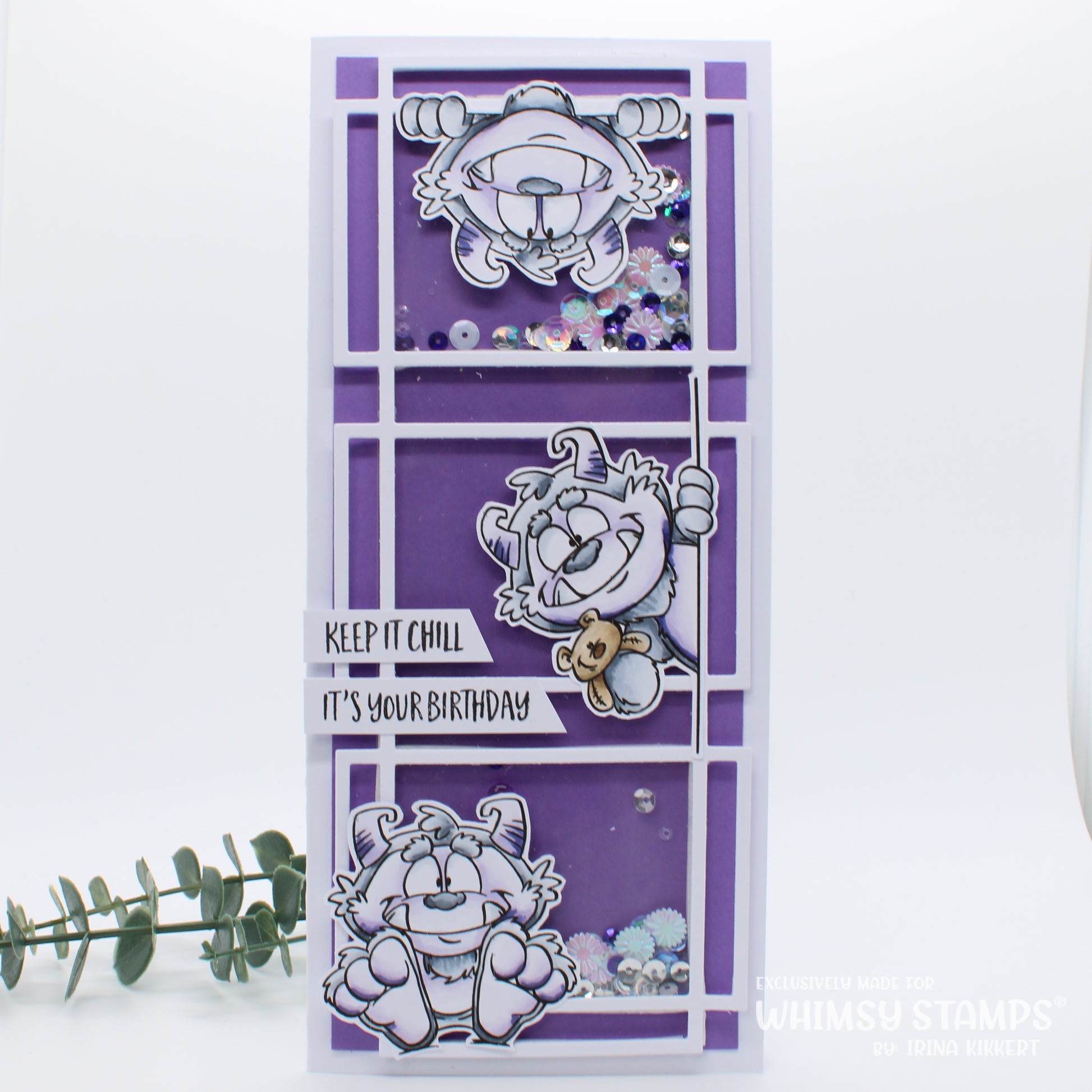 **NEW Yeti Birthday Clear Stamps - Whimsy Stamps