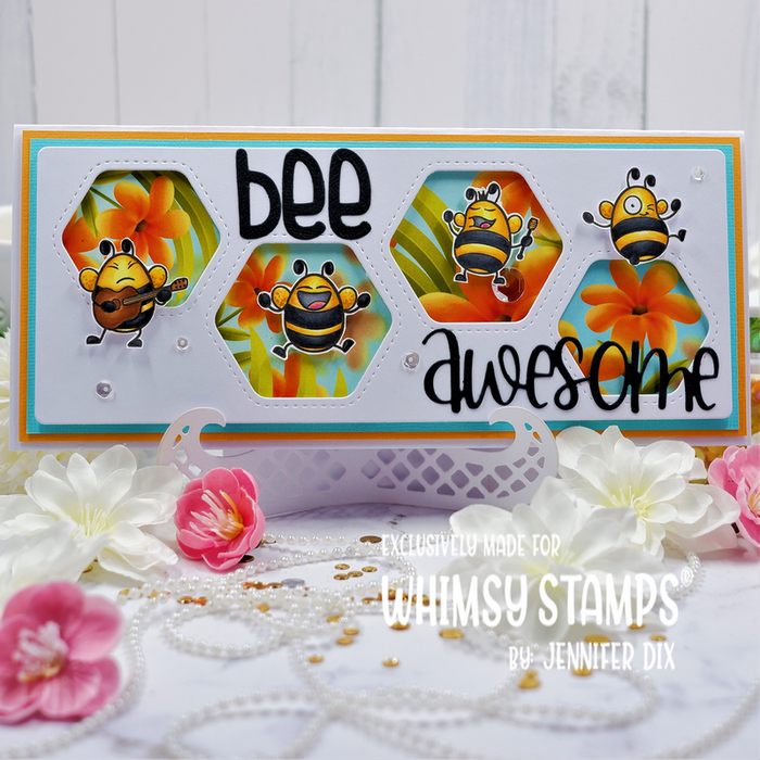 **NEW Bizzy Bees 2 Clear Stamps - Whimsy Stamps