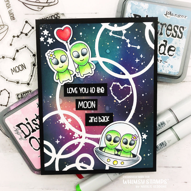 **NEW Space Moonies Clear Stamps - Whimsy Stamps