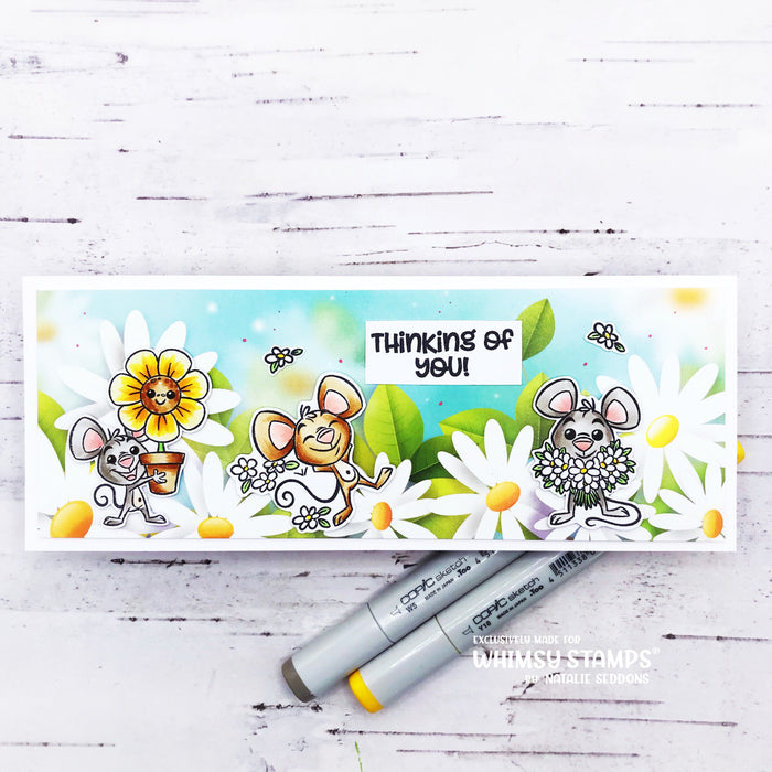 **NEW Spring Gardening Mice Clear Stamps - Whimsy Stamps