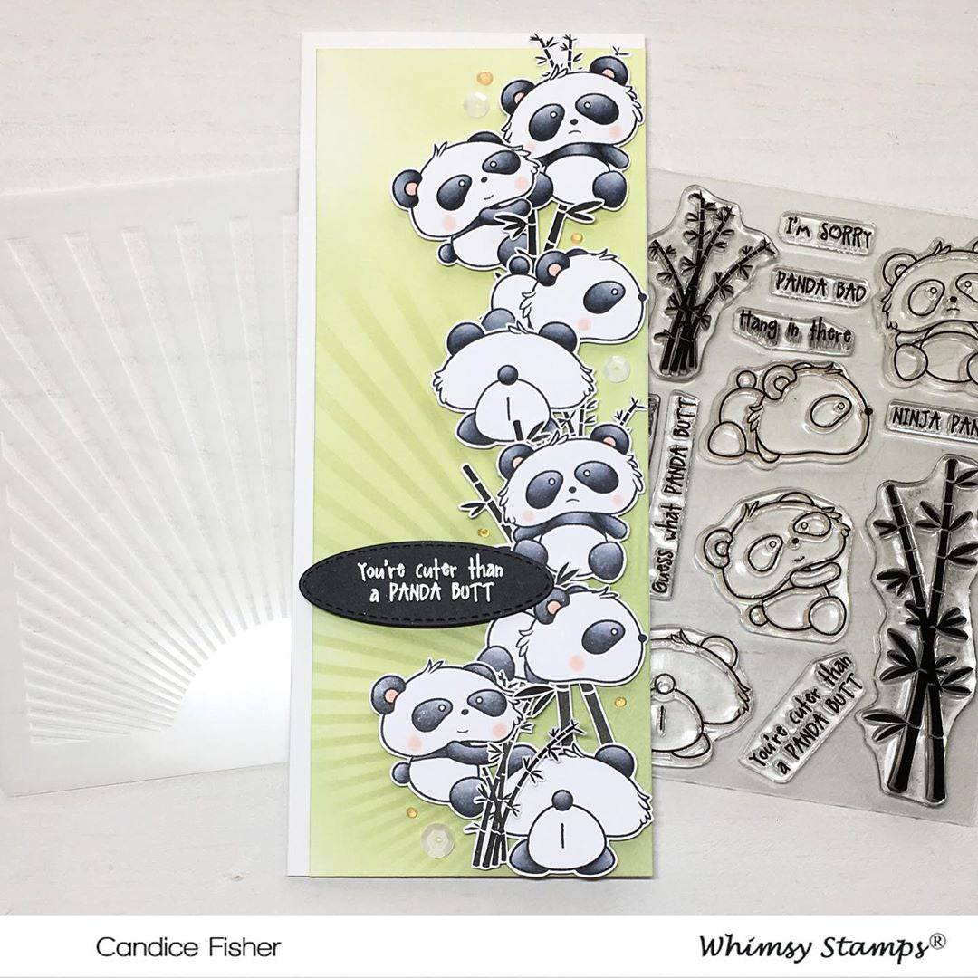 Panda Butt Clear Stamps - Whimsy Stamps