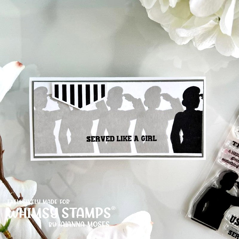 **NEW Military Sheroes Clear Stamps - Whimsy Stamps