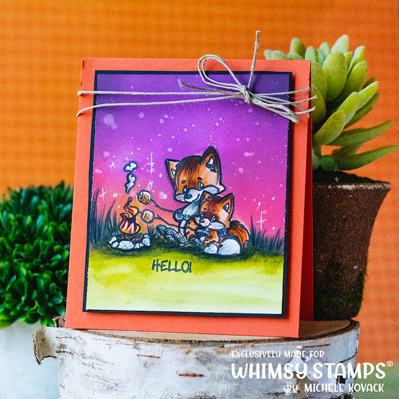 **NEW Fox Family Clear Stamps - Whimsy Stamps