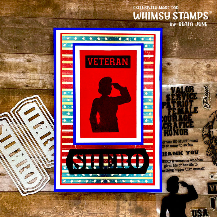 **NEW Slimline Paper Pack - Military - Whimsy Stamps