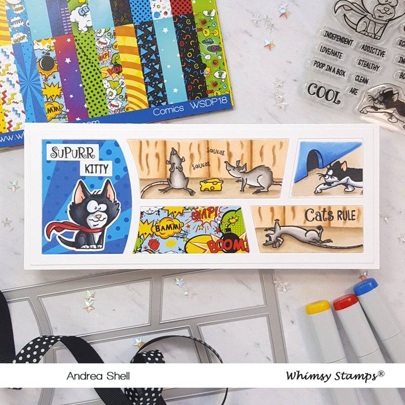 6x6 Paper Pack - Comics - Whimsy Stamps
