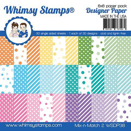 **NEW 6x6 Paper Pack - Mix n Match 2 - Whimsy Stamps