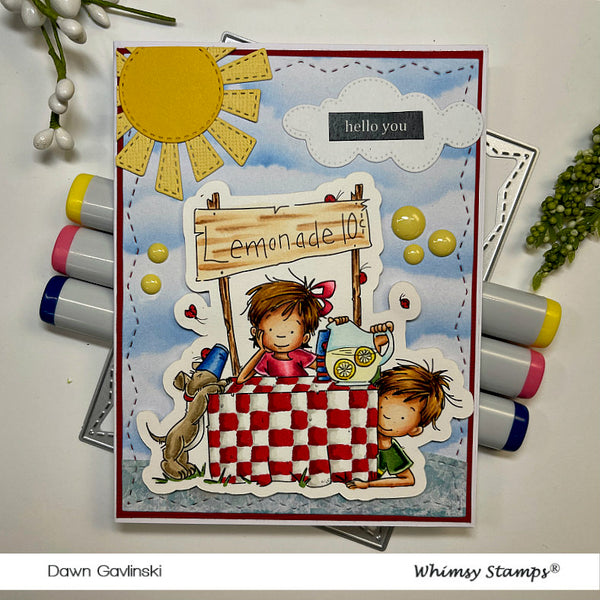 Bella Drinks the Profits - Digital Stamp - Whimsy Stamps