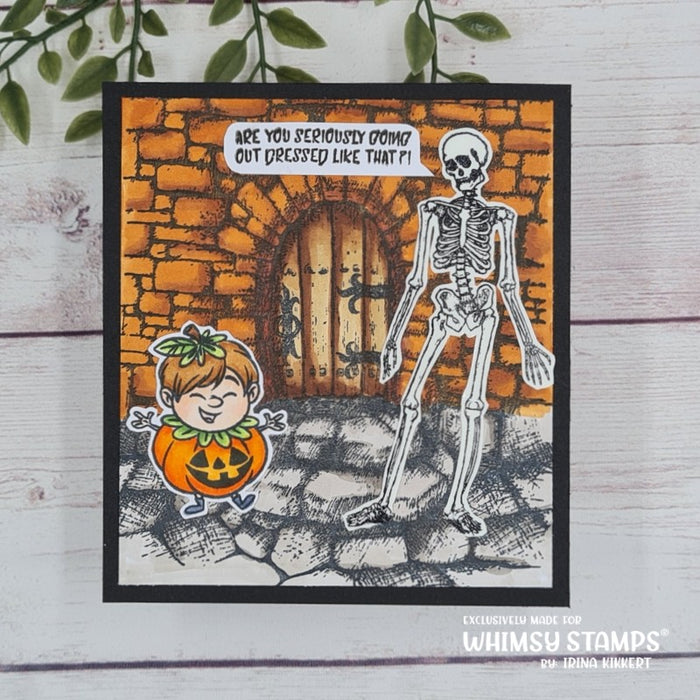 **NEW Dungeon Door Rubber Cling Stamp - Whimsy Stamps