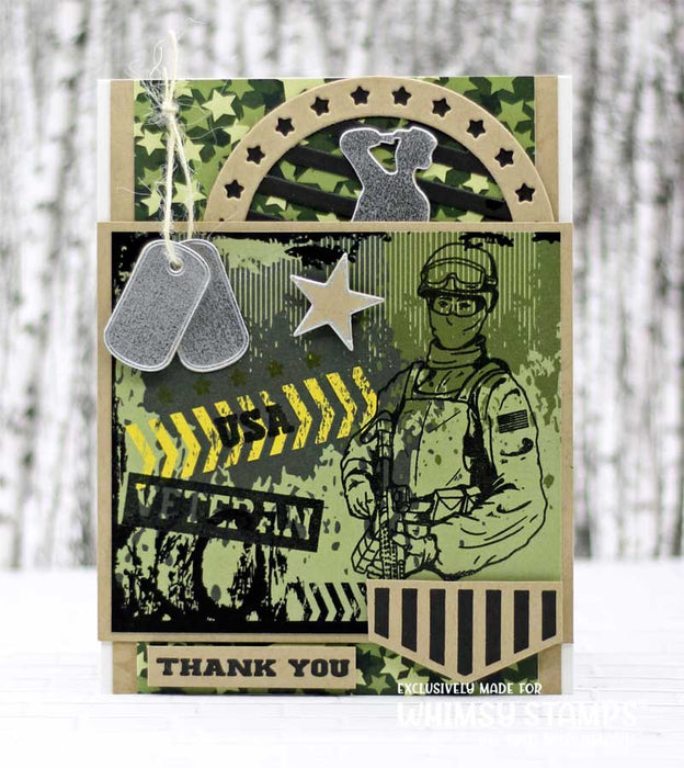 **NEW Military Sheroes Clear Stamps - Whimsy Stamps