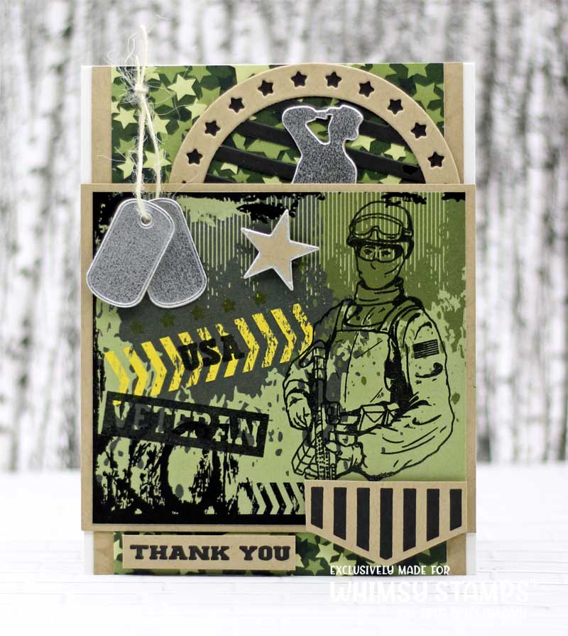 **NEW Slimline Paper Pack - Military - Whimsy Stamps