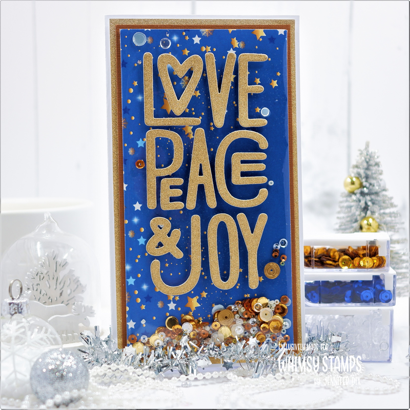 **NEW Peace Love Joy Die Set - Whimsy Stamps