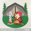 Penguin Campfire - Digital Stamp - Whimsy Stamps