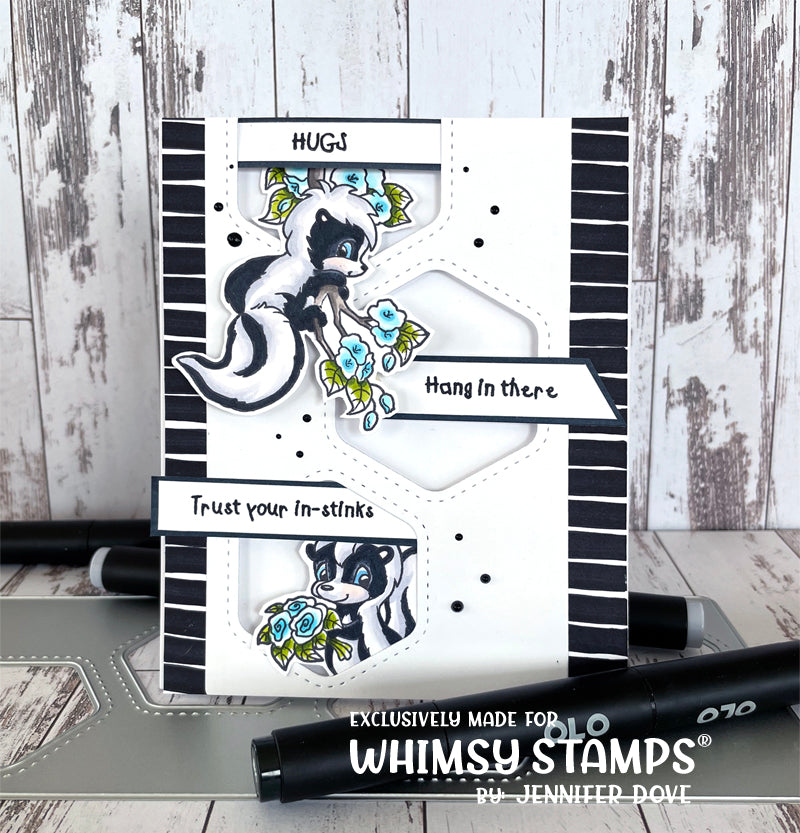 **NEW Odorable Skunks Clear Stamps - Whimsy Stamps