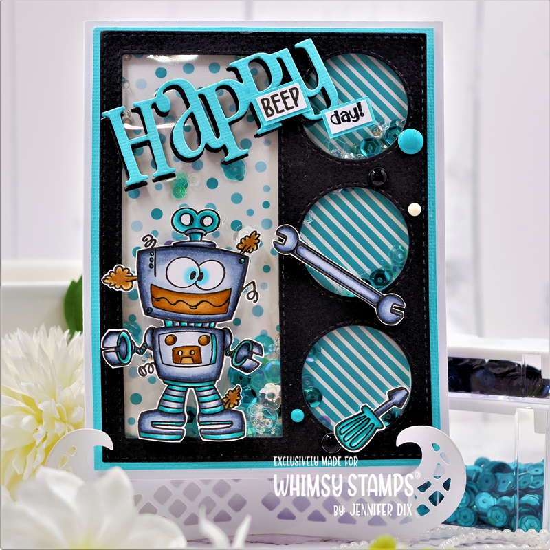 **NEW Robots Clear Stamps - Whimsy Stamps