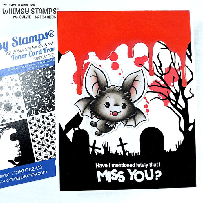 **NEW Toner Card Front Pack - A2 Terror 1 - Whimsy Stamps