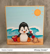 Penguin Beach - Digital Stamp - Whimsy Stamps