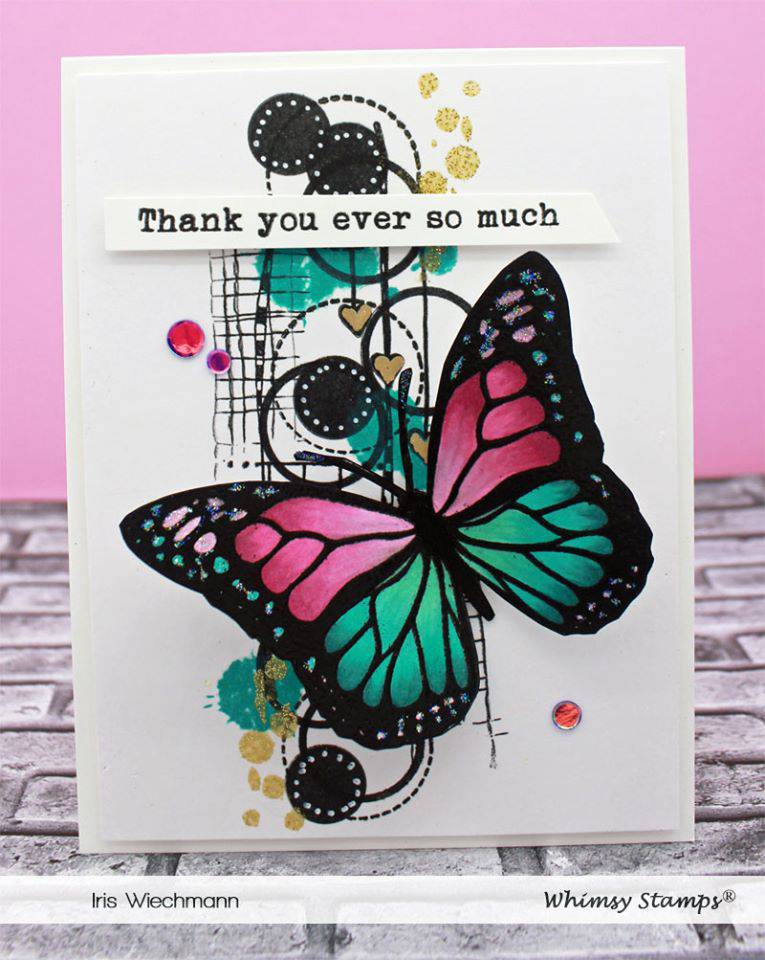 Butterflies Clear Stamps - Whimsy Stamps