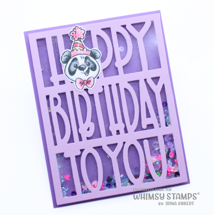 **NEW Panda Party Clear Stamps - Whimsy Stamps