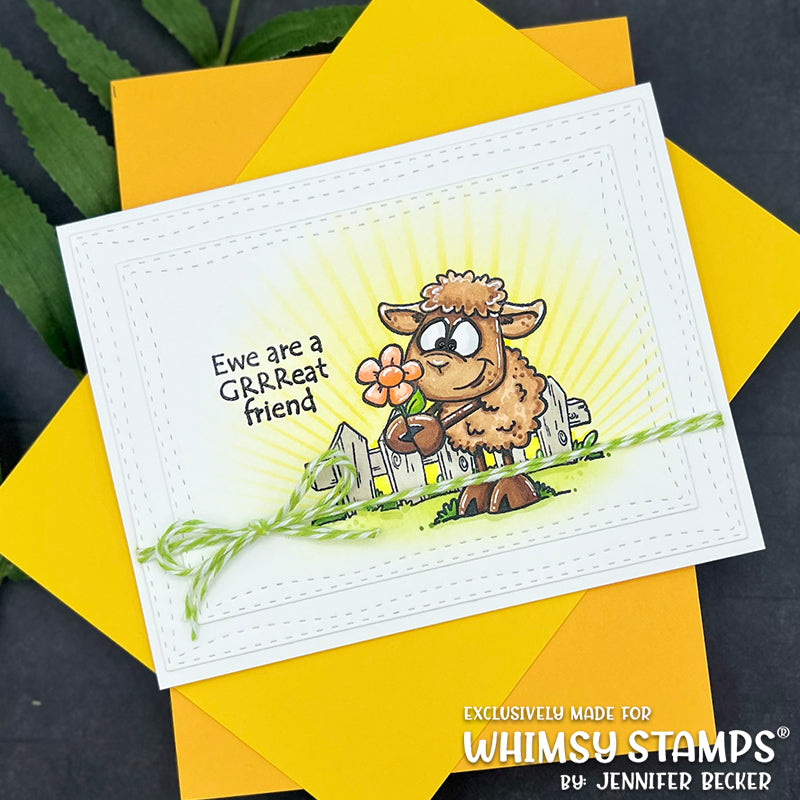 **NEW Friend Like Ewe Clear Stamps - Whimsy Stamps