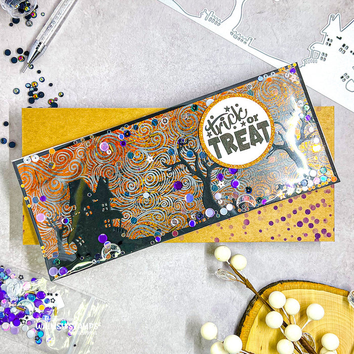 Toner Card Front Pack - Slimline Wavy - Whimsy Stamps