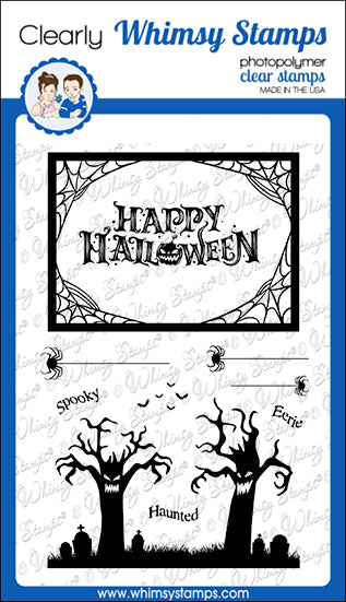 **NEW ATC Halloween Scene Clear Stamps - Whimsy Stamps