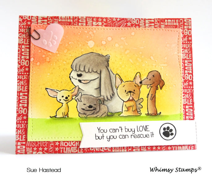 Adopt Don't Shop DOGS Clear Stamps - Whimsy Stamps