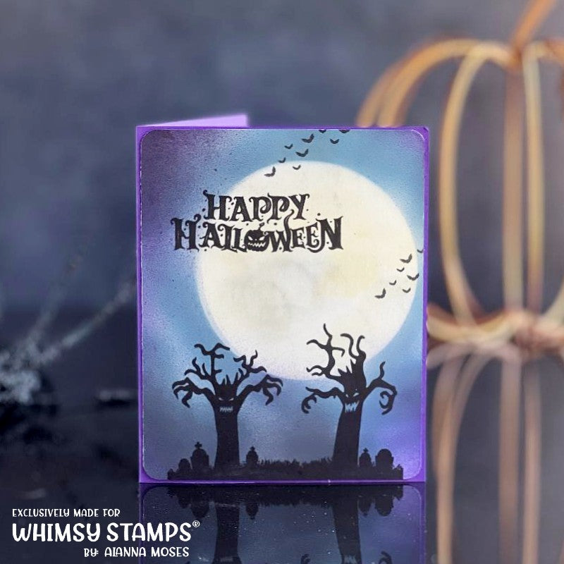 **NEW ATC Halloween Scene Clear Stamps - Whimsy Stamps