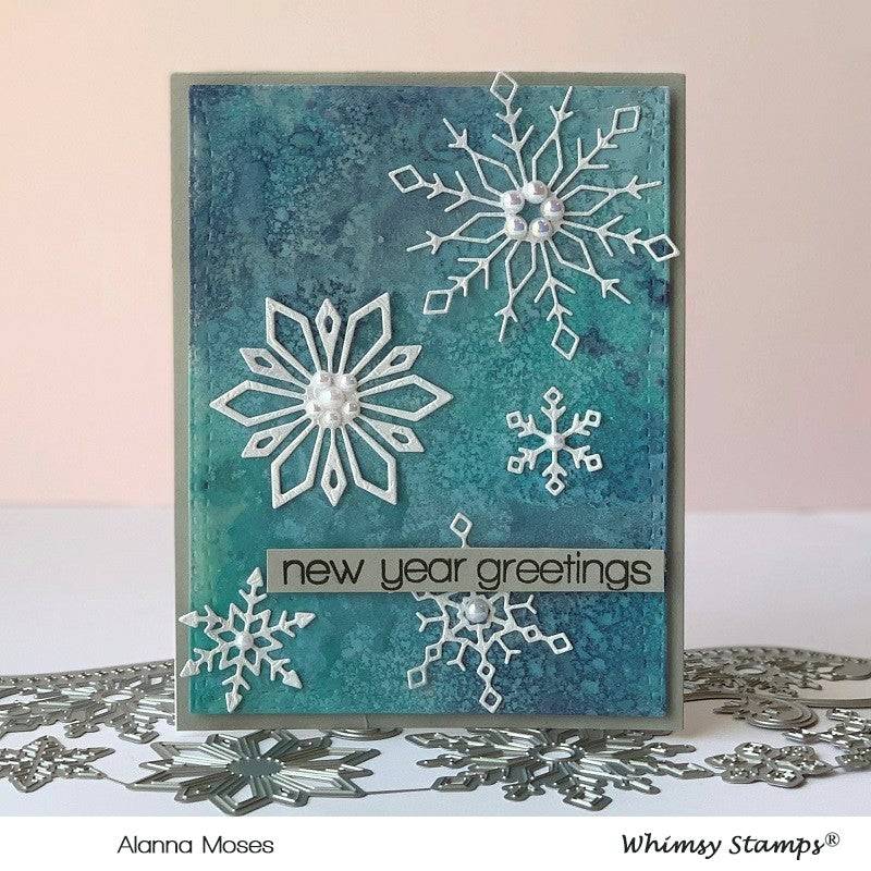 Elegant Snowflakes and Border Die - Whimsy Stamps