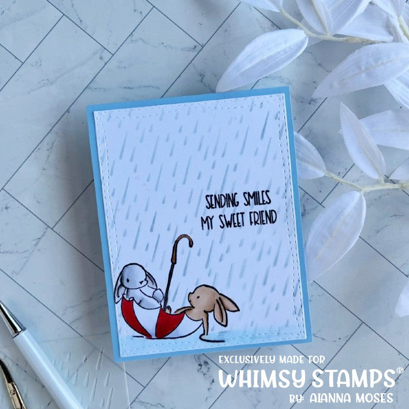 **NEW It's Raining - 6x9 Stencil - Whimsy Stamps