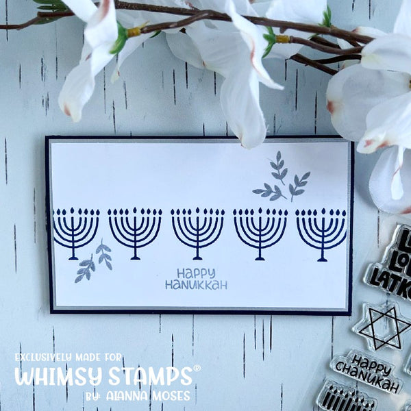 **NEW Hanukkah Lights Clear Stamps - Whimsy Stamps
