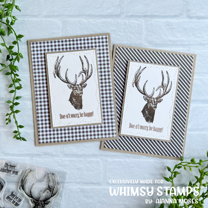 Christmas Deer Clear Stamps– Whimsy Stamps
