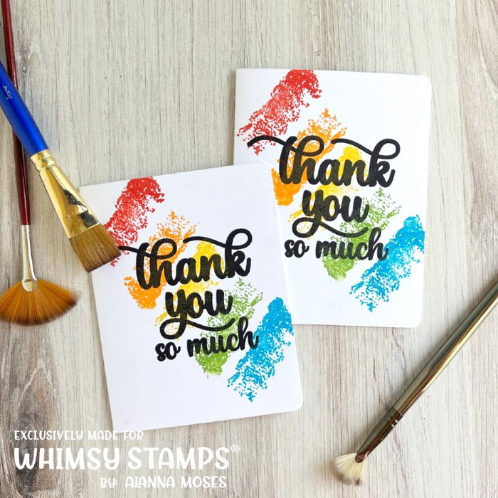 **NEW Paint Brush Strokes Clear Stamps - Whimsy Stamps