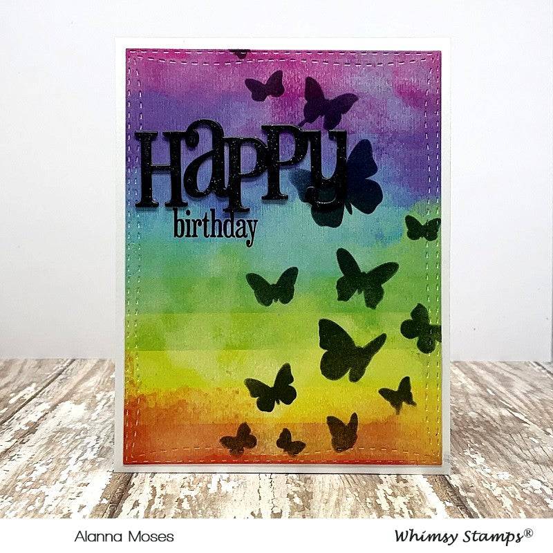 Flight of the Butterflies Stencil - Whimsy Stamps