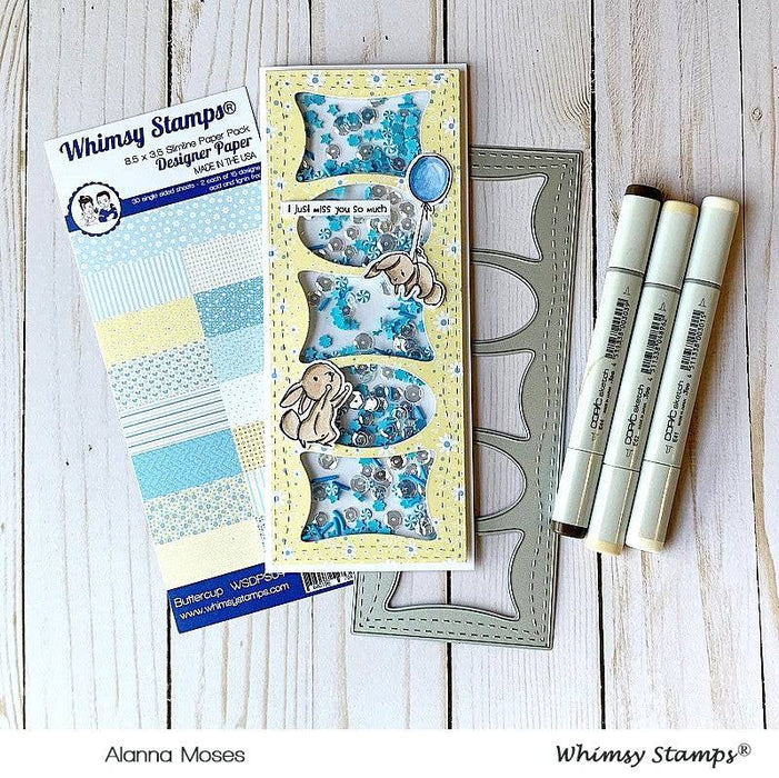 Slimline Pillows Die - Whimsy Stamps
