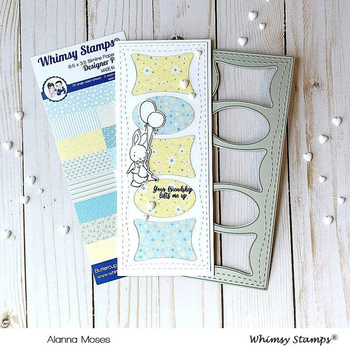 Slimline Pillows Die - Whimsy Stamps