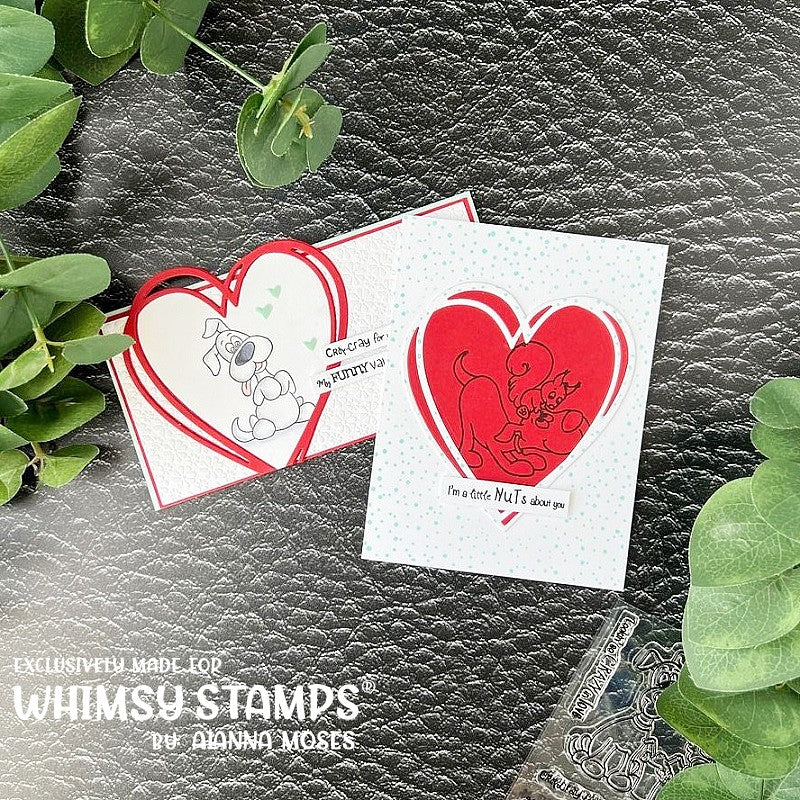 **NEW Doggie Valentine Friends Clear Stamps - Whimsy Stamps