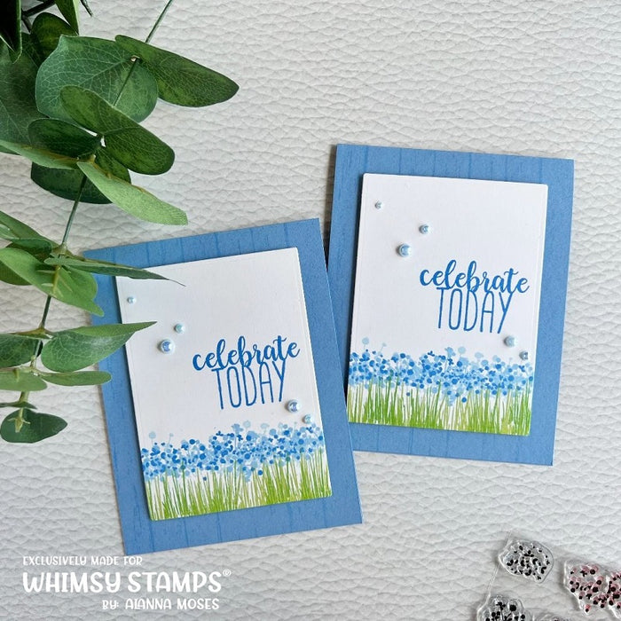 **NEW Wild Flower Grass Clear Stamps - Whimsy Stamps