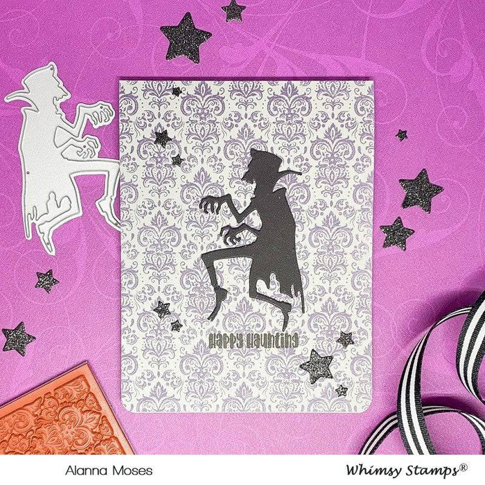 Vintage Wallpaper Rubber Cling Stamp - Whimsy Stamps