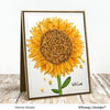 Sunflower Background Rubber Cling Stamp - Whimsy Stamps