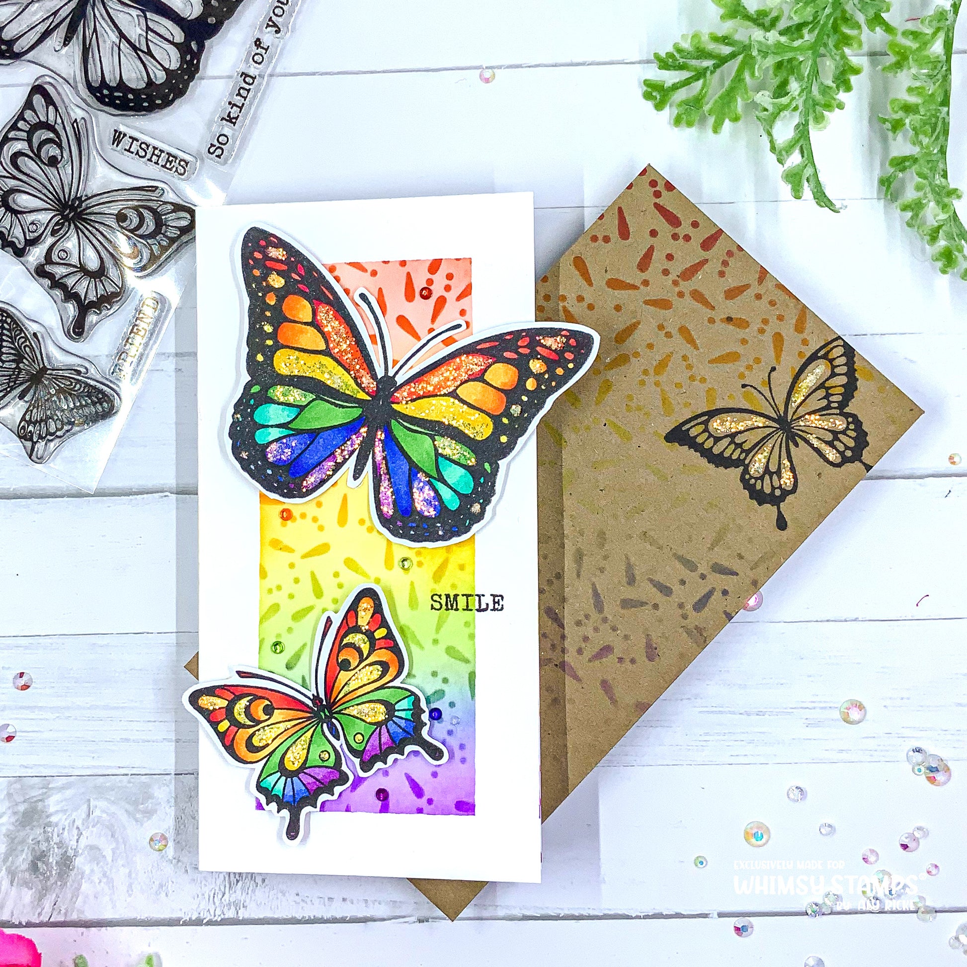 Butterflies Clear Stamps - Whimsy Stamps