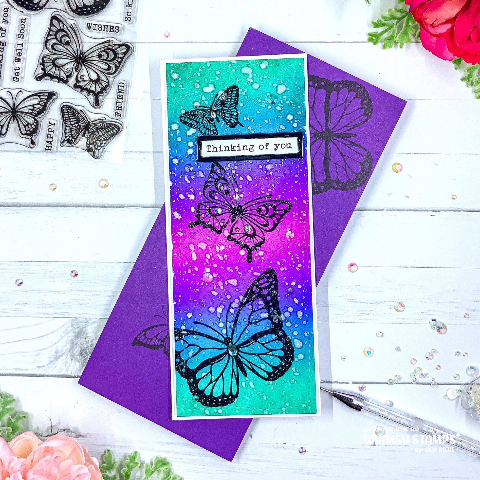 Butterflies Clear Stamps - Whimsy Stamps